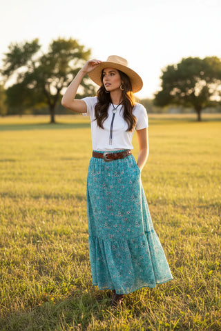 Blue Flower Skirt