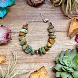 Green Turquoise Nugget Bracelet