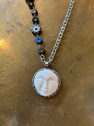 Tibetan Moon Face Necklace