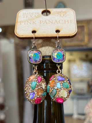 Rhinestone Nugget Swarovski Crystal Earrings