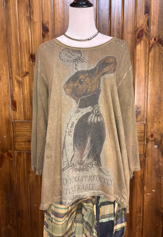Vintage Washed Bunny Top