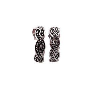 Sterling Weave Rope Earrings