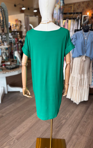 Kelly Rolled Sleeve Dress
