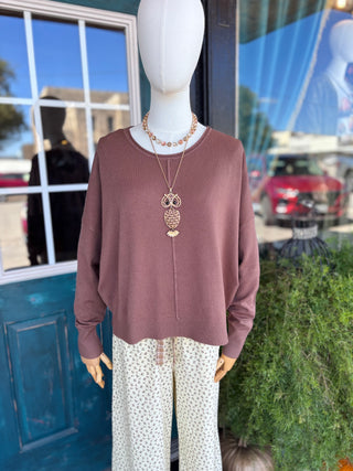 Brown Seam Sweater