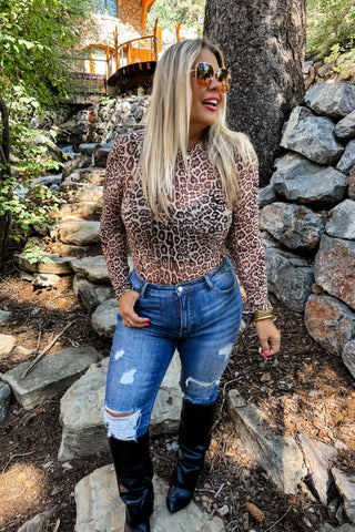 Leopard Lovin' Mesh Top