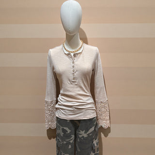 Beige Crochet Top