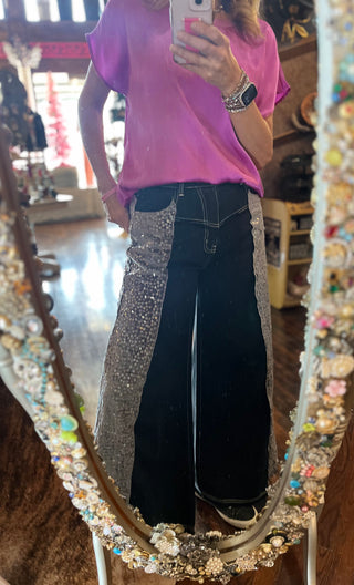 Black Sequin Pants