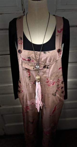 Mocha Floral Overalls