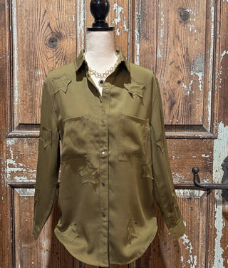Star Patch Button Up