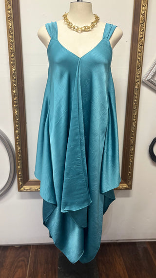 Satin Tear Hem Dress