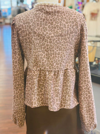Mauve Leopard Top