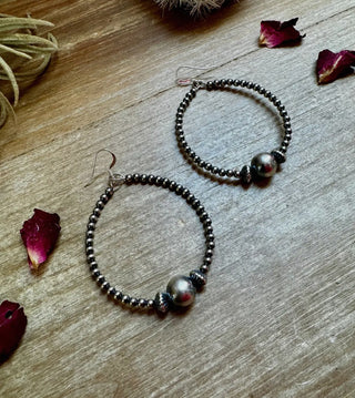 Round Sterling Pearl Earrings