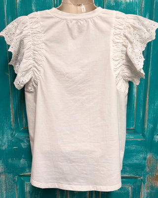 Eyelet Sleeve Top