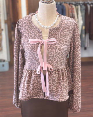 Mauve Leopard Top