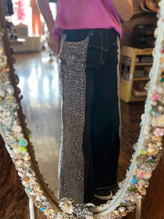 Black Sequin Pants