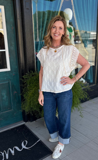 Eyelet & Crochet Top