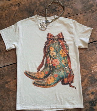 Floral Boots T-shirt