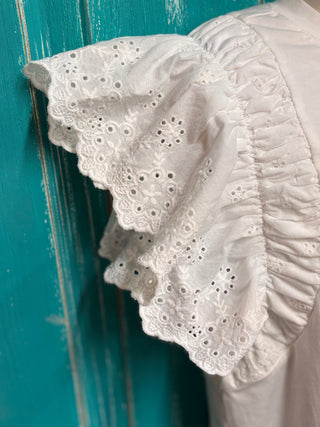 Eyelet Sleeve Top