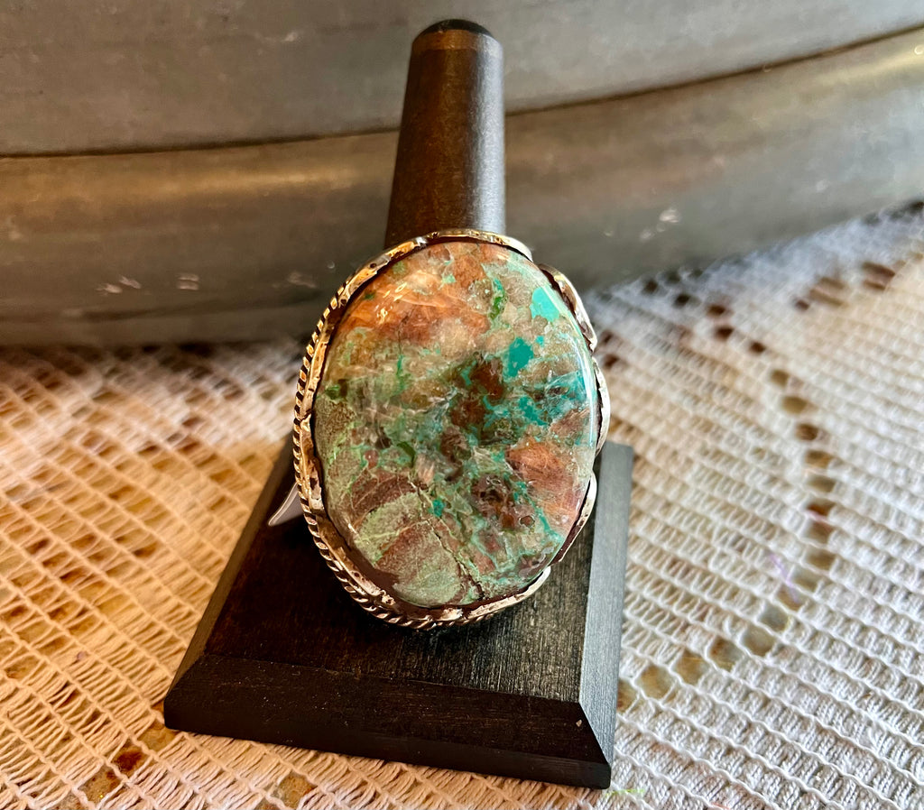Thick Oval Turquoise Ring
