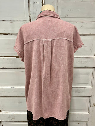 Dusty Rose Button Up