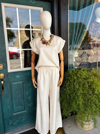 Ivory Road Trip Knit Pants
