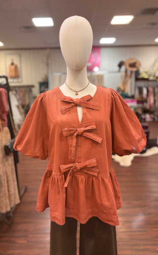 Chai Latte Peplum Top