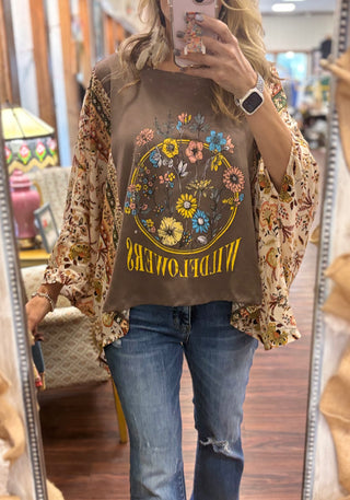 Wildflowers Poncho Top