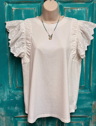Eyelet Sleeve Top