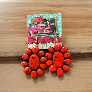 Red Rising Clay Earrings