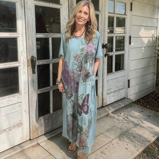 Rare Bird Blue Butterfly Dress