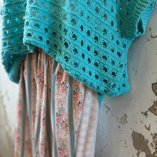 Floral Eyelet Wide Leg Pants