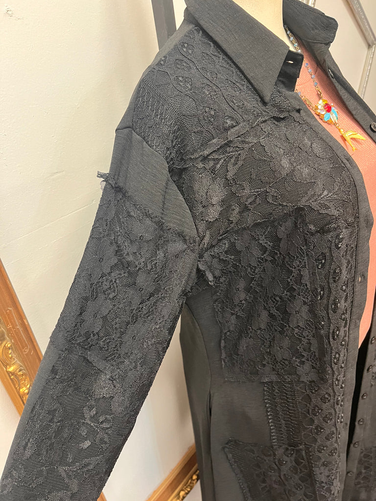 Black Lace Detail Jacket