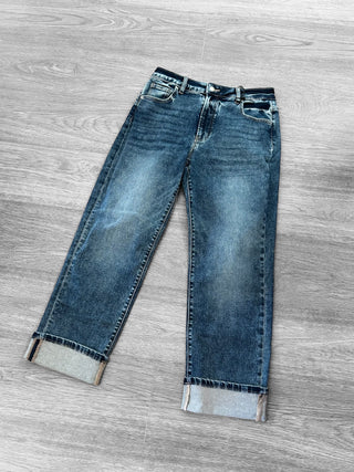Cuffed Straight Jeans