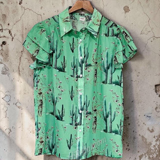 Cactus Flutter Blouse