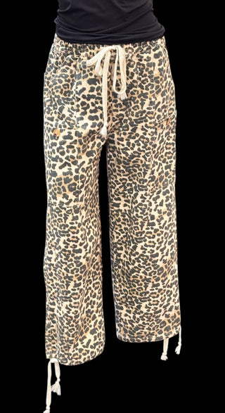 Leopard Drawstring Pants