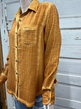 Mineral Washed Saffron Top