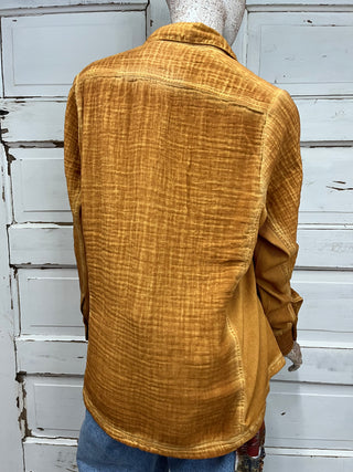 Mineral Washed Saffron Top