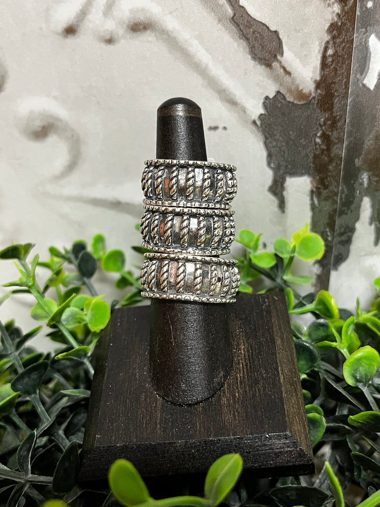 Thick Sterling Rope Ring