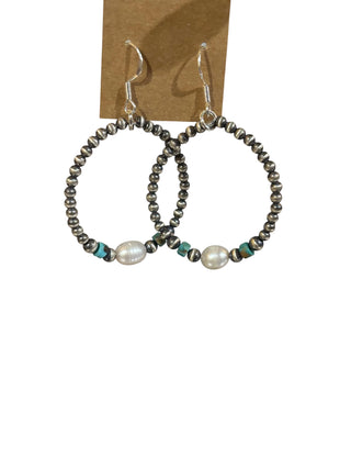 Turquoise & Pearl Earrings