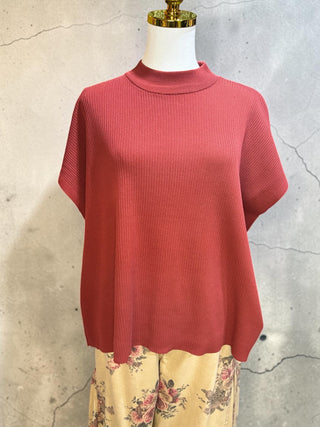 Rust Mock Neck Sweater