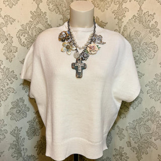 Cream Mock Neck Sweater