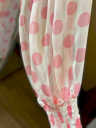 Pink Polka Dot Top