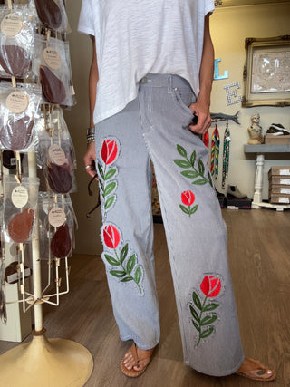 Shabby Rose Striped Pant