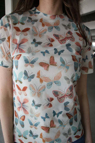 Butterfly Garden Mesh Top