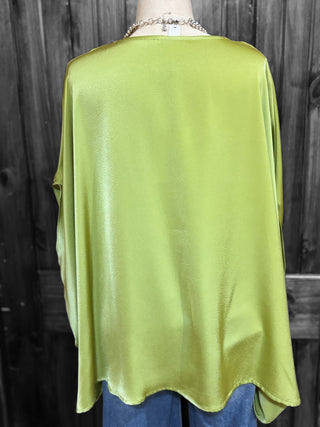 Matcha Satin Top