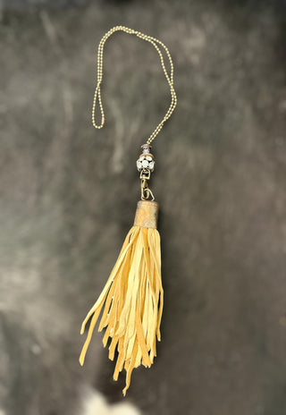 Buckskin Tassel Lanyard Necklace