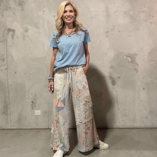 Patchwork Mineral Washed Pants