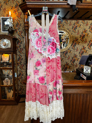 Flower Patchwork & Lace Dress