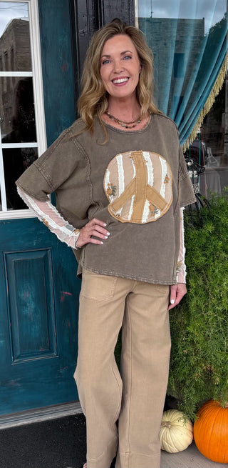 Peace Patch Top