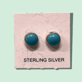 Simple Sterling Turquoise Studs